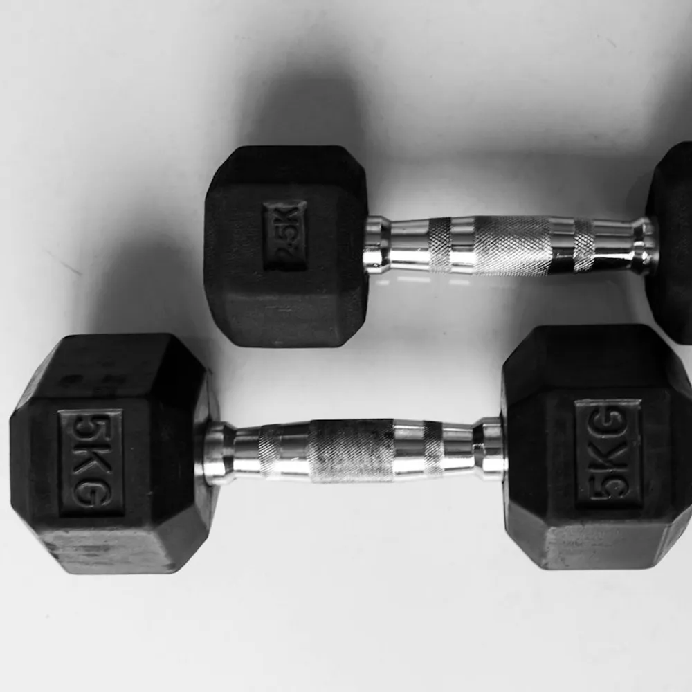 Kauçuk Kaplı Hex Dambıl Seti (2,5–25 kg)